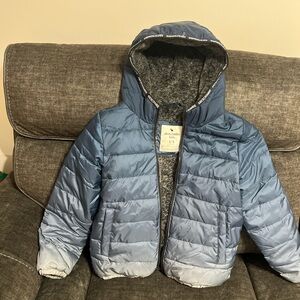 Abercrombie Kids Blue Hooded Puffer Jacket
